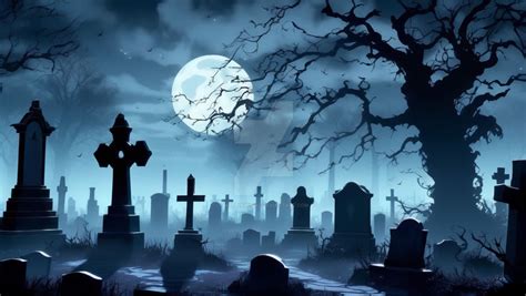 A Gothic graveyard